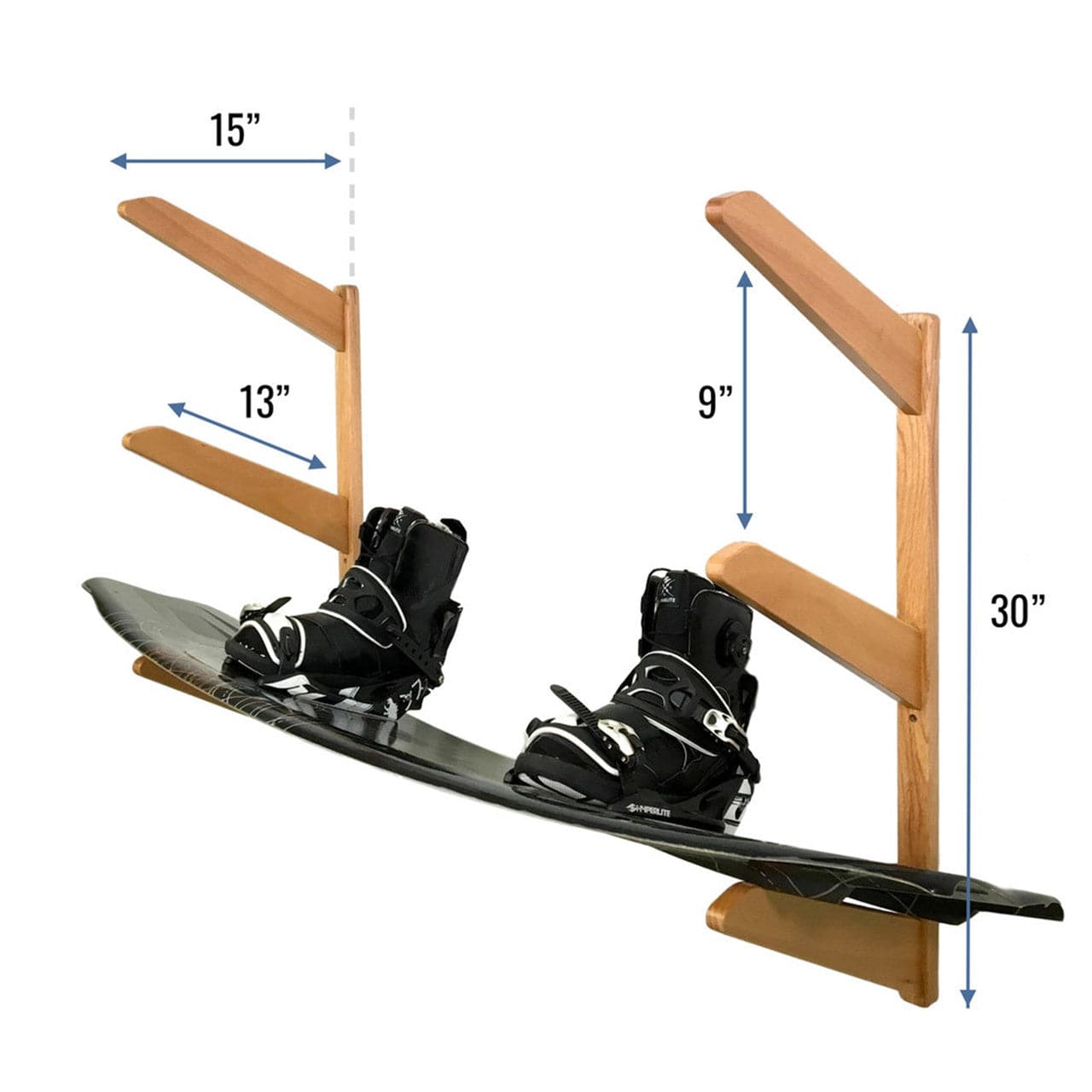 TidyTimber Wakeboard Storage Wood Rack | Holds 3 Wakeboards, Wall Mounted, StoreYourBoard, , , at Festive Water Paddlesports
