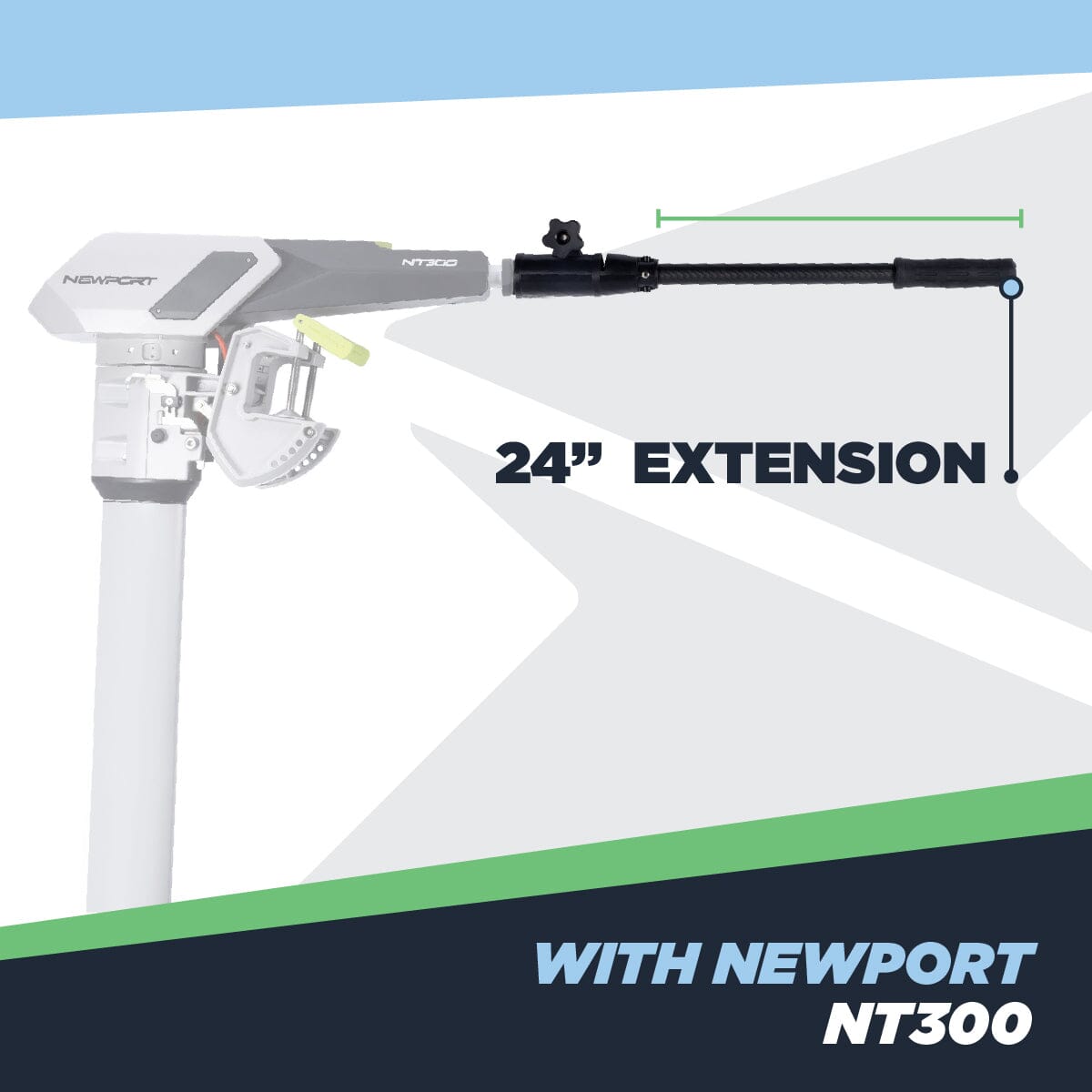 Tiller Extension Handle, Trolling Motor Accessory, Newport Wholesale, 32 Inch at Festive Water Paddlesports