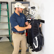 Torrey Pines Golf Bag Storage Rack | Holds 2 Golf Bags, Wall Mounted, StoreYourBoard, , , at Festive Water Paddlesports
