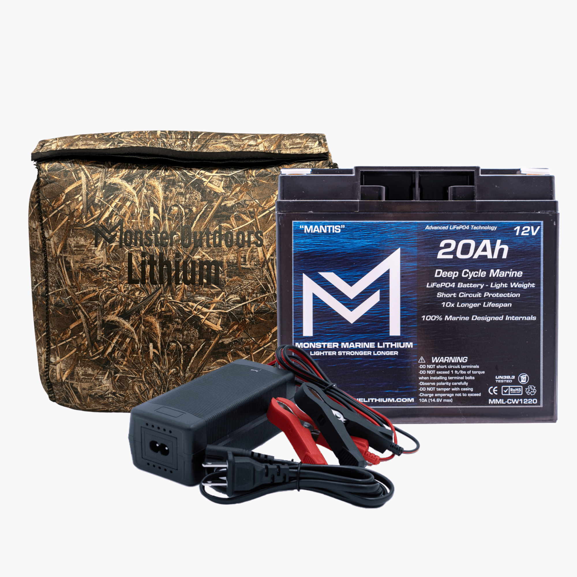 Trail Cam External Battery Pack 12v 20Ah, , Monster Marine Lithium, at Festive Water Paddlesports