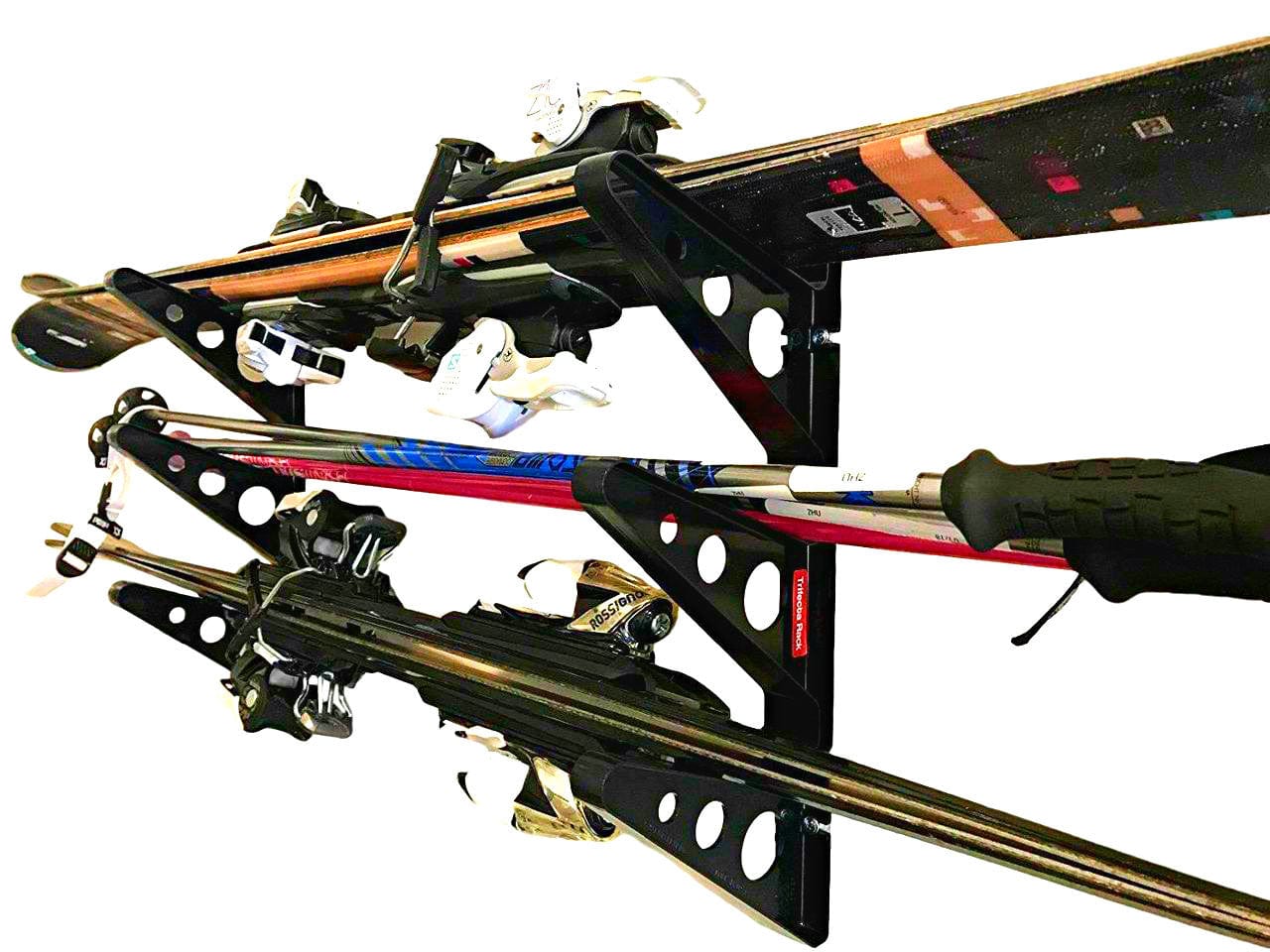 Trifecta Ski Storage Rack | 3 Levels, Wall Mounted, StoreYourBoard, , , at Festive Water Paddlesports