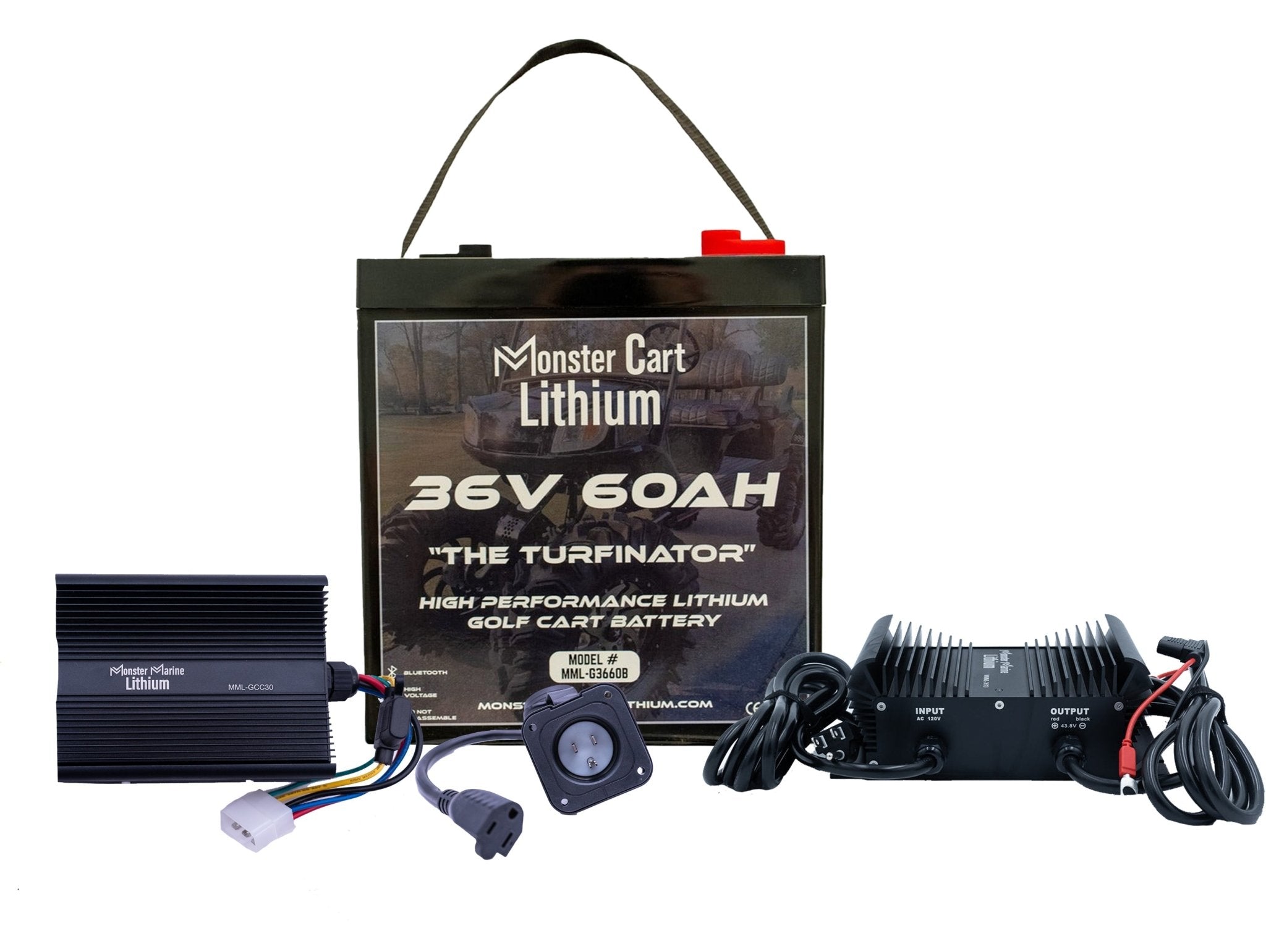 TURFINATOR BUNDLE - 36V 60AH LITHIUM BATTERY & 36V 15A WATERPROOF CHARGER, , Monster Marine Lithium, at Festive Water Paddlesports