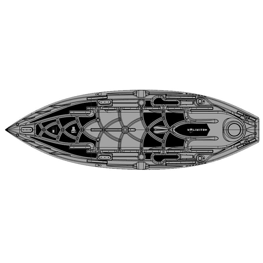 U10 Completion Decking Kit, , NuCanoe Inc, Black + Charcoal, , at Festive Water Paddlesports
