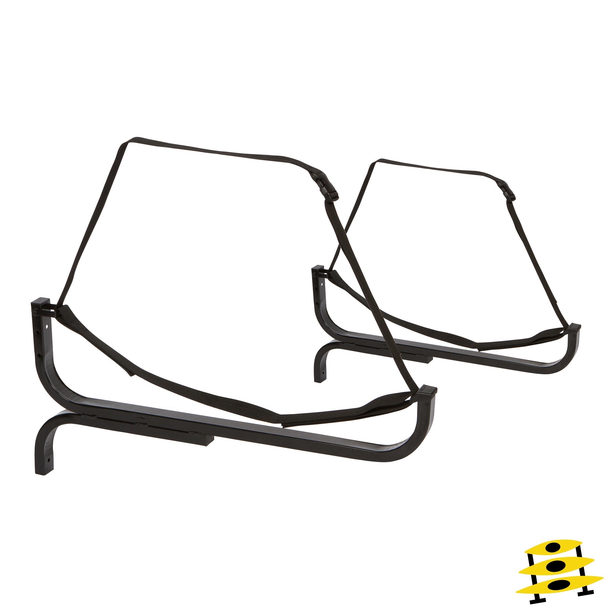 Universal FLAT Rack, Wall Storage, Suspenz, Marine Grade Black at Festive Water Paddlesports