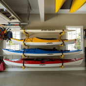 Universal FLAT Rack, Wall Storage, Suspenz, Safety Yellow at Festive Water Paddlesports