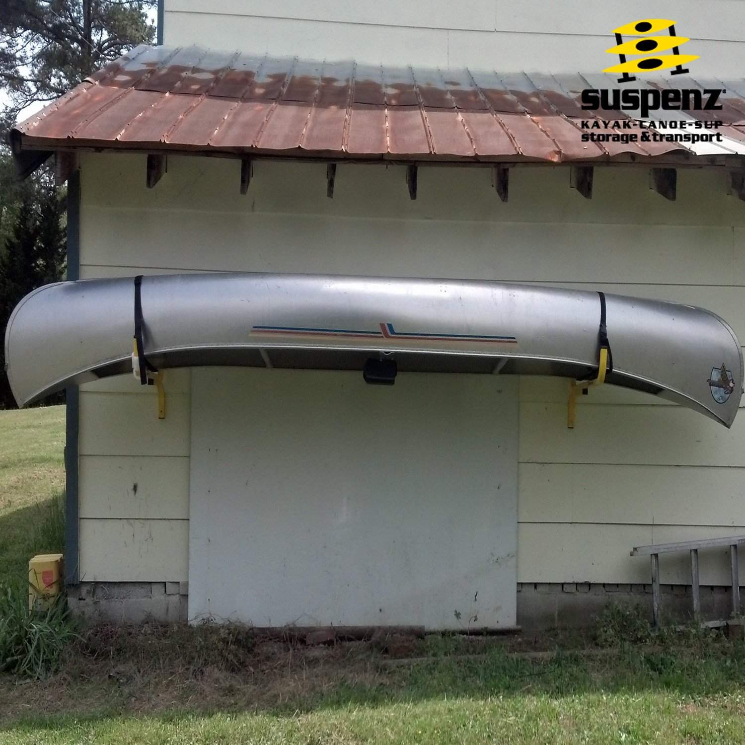 Universal FLAT Rack, Wall Storage, Suspenz, Safety Yellow at Festive Water Paddlesports
