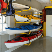 Universal FLAT Rack, Wall Storage, Suspenz, Safety Yellow at Festive Water Paddlesports