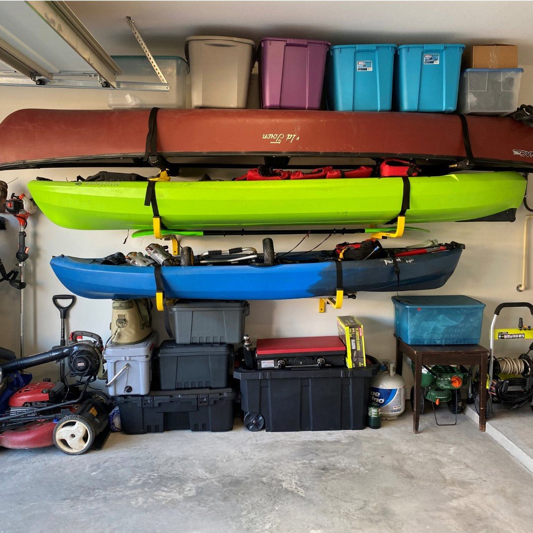 Universal FLAT Rack, Wall Storage, Suspenz, Safety Yellow at Festive Water Paddlesports