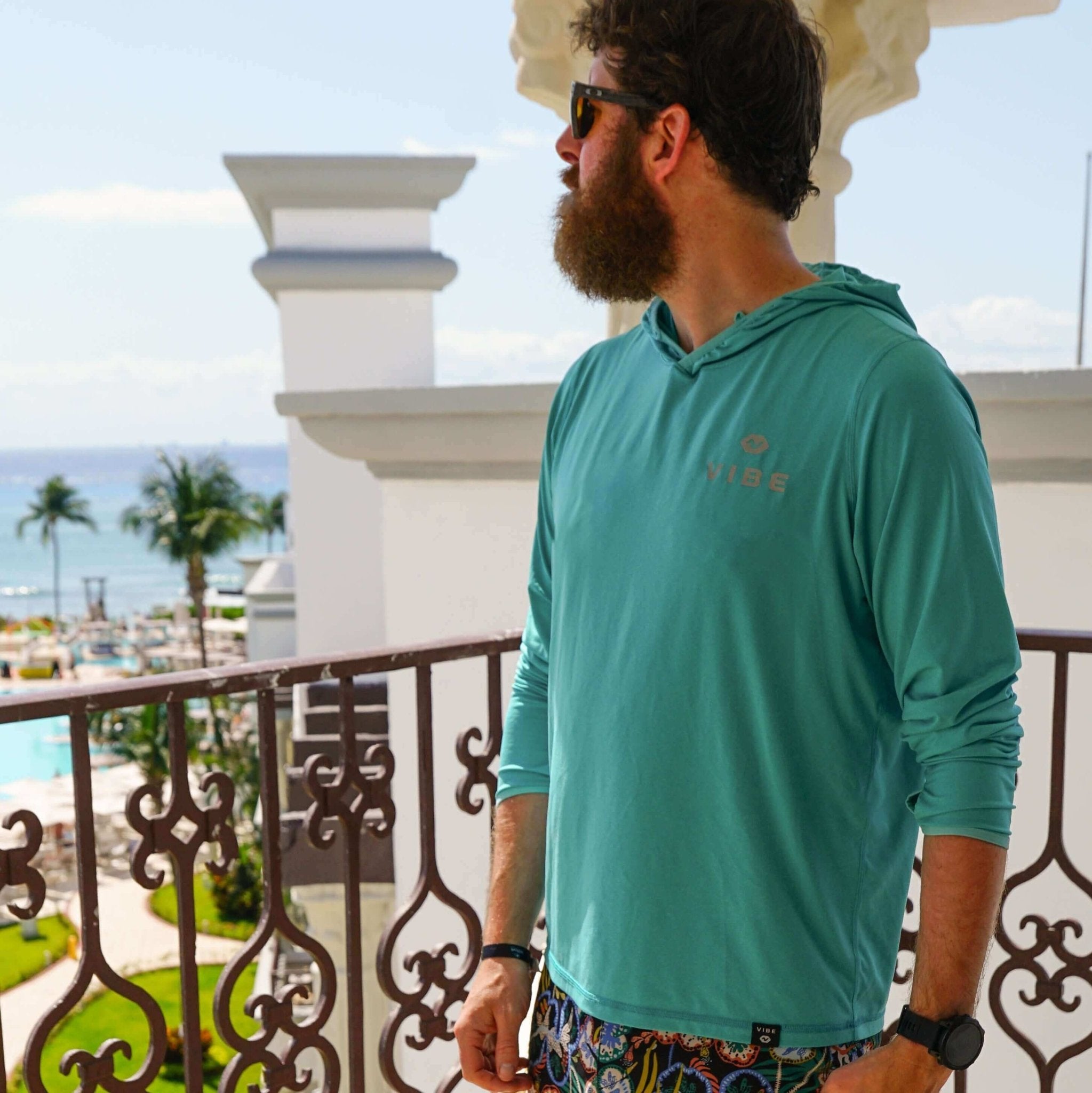 Vibe Performance Hoodie, Apparel, Vibe Kayaks, Caribbean Blue S at Festive Water Paddlesports