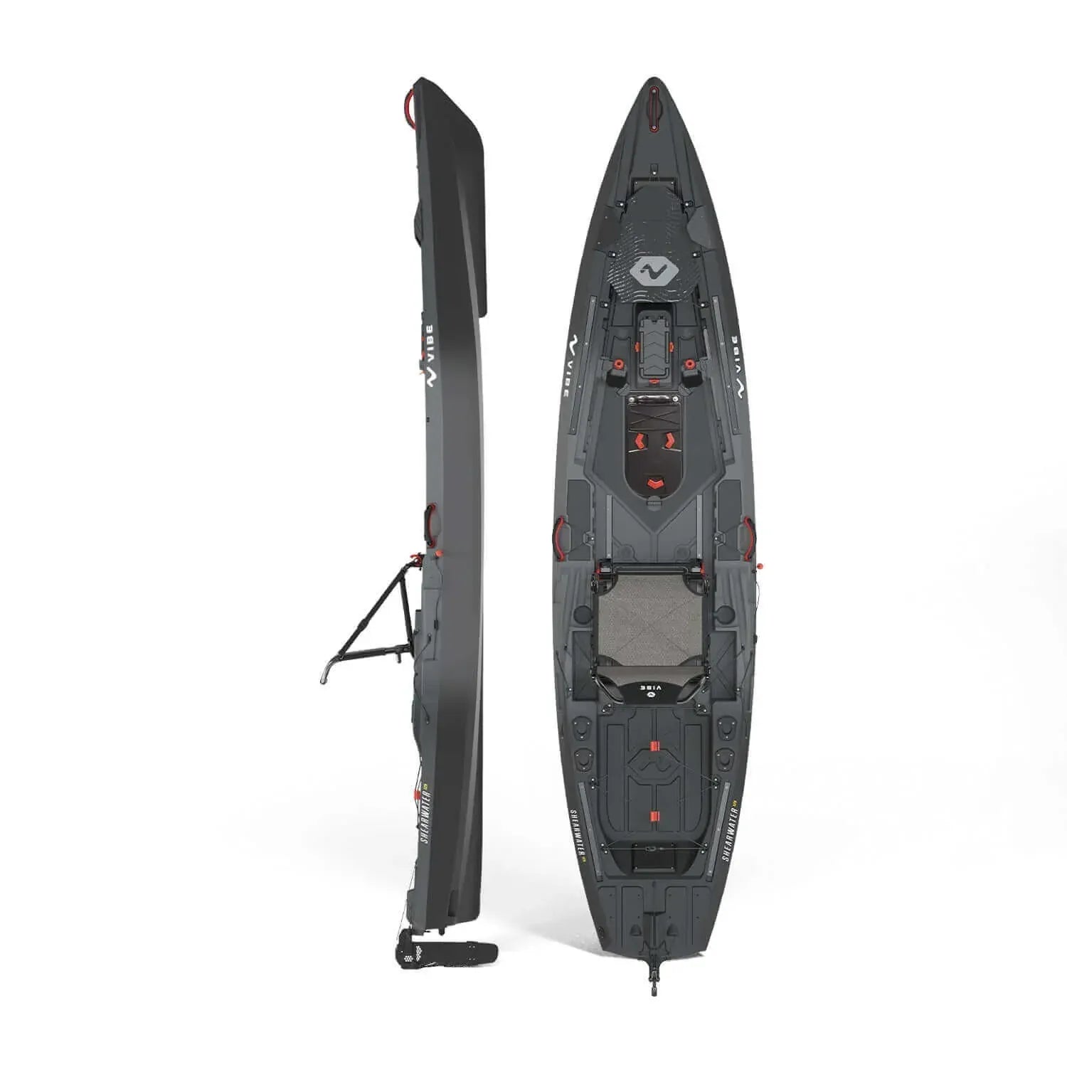 Vibe Shearwater 125 With Drive, Fishing Kayak, Vibe, Raven, , at Festive Water Paddlesports