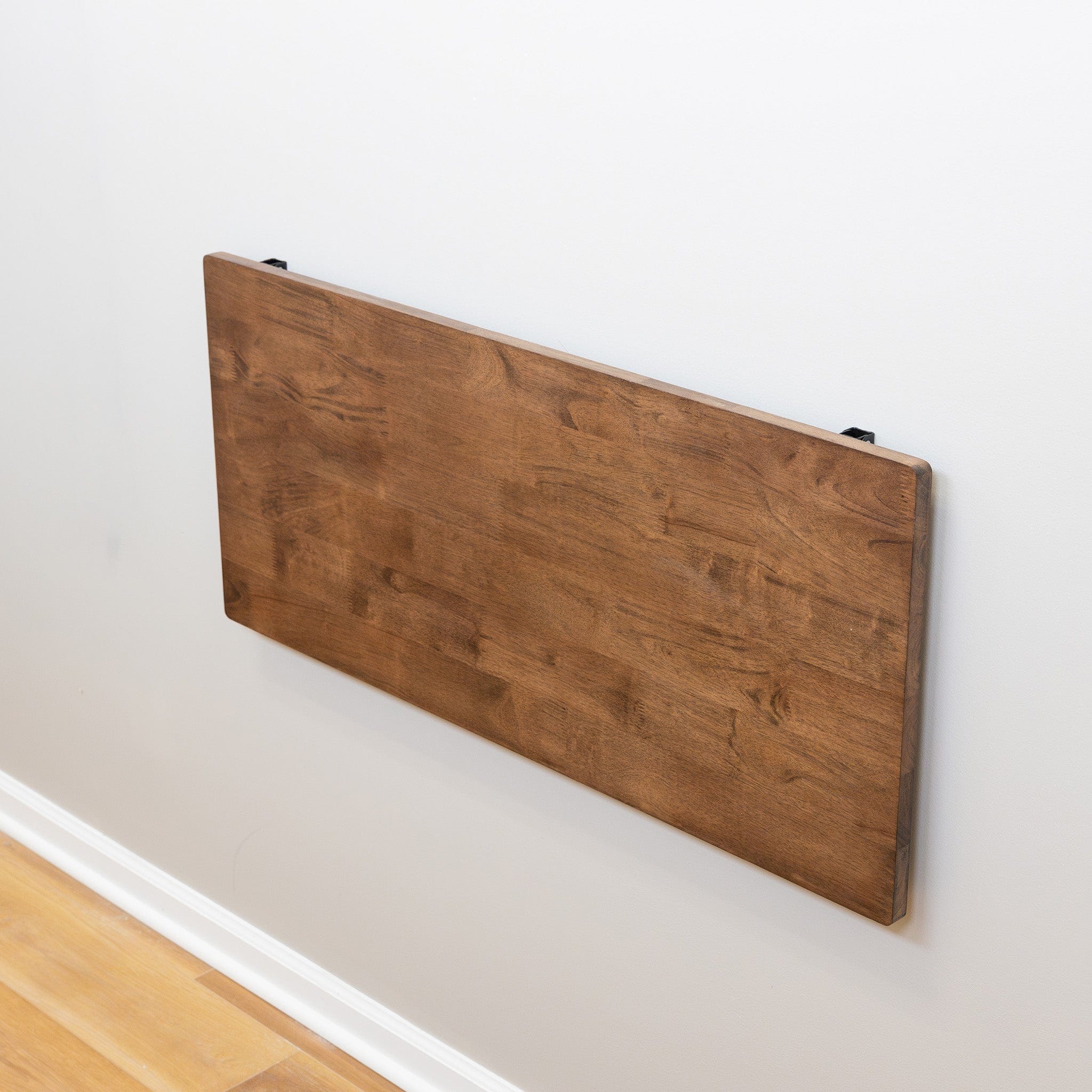 Wakefield Foldable Workbench | Dark Wood Tabletop with Black Brackets | Heavy - Duty Table, Wall Mounted, StoreYourBoard, , , at Festive Water Paddlesports