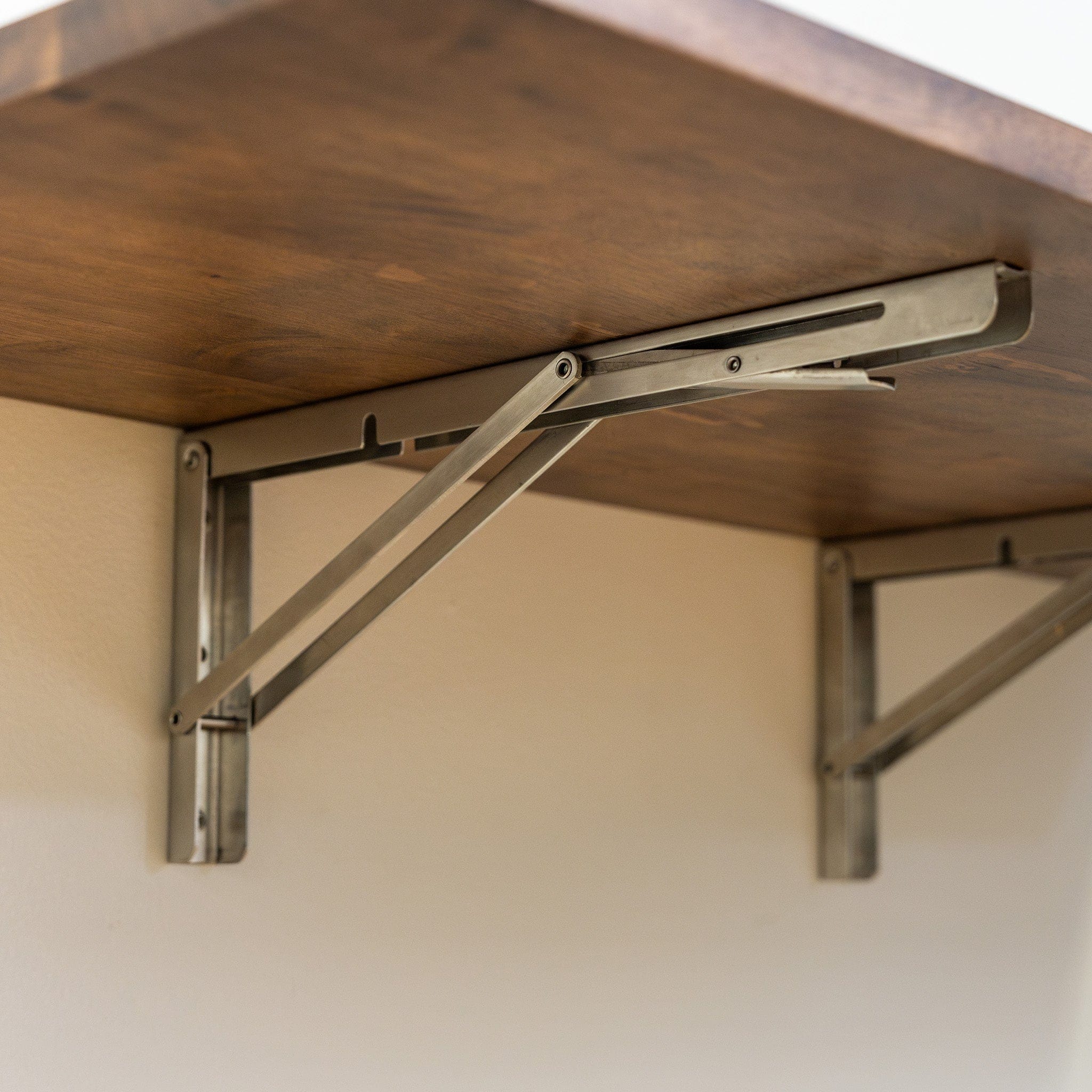 Wakefield Foldable Workbench | Dark Wood Tabletop with Stainless Hardware | Heavy - Duty Table, Wall Mounted, StoreYourBoard, , , at Festive Water Paddlesports