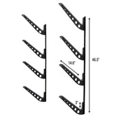 XSR Adjustable Wall Rack | Multi - Use | 4 Levels | Black, Wall Mounted, StoreYourBoard, , , at Festive Water Paddlesports