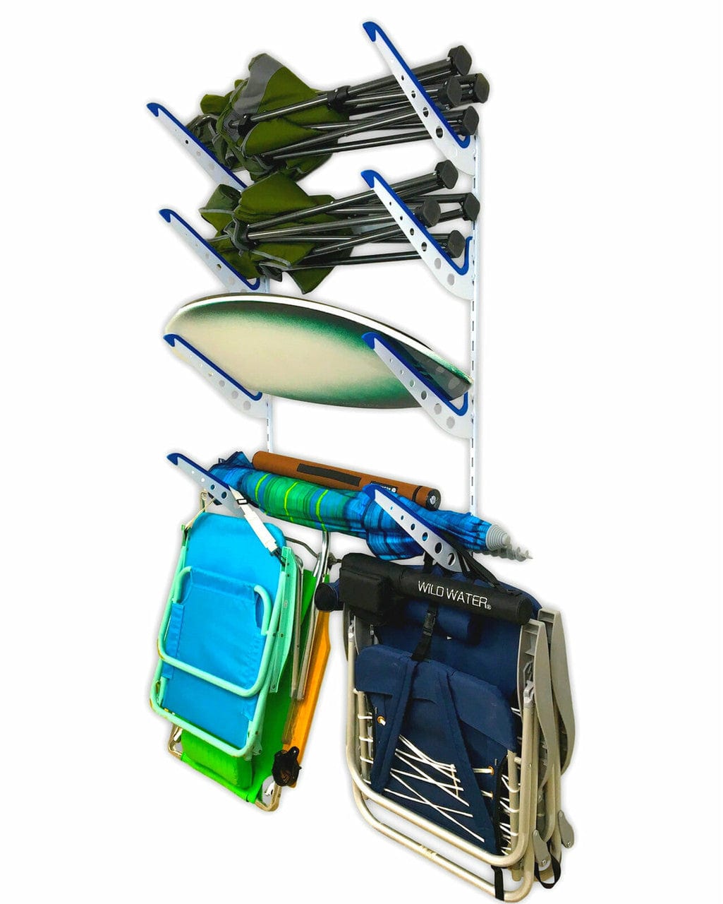 XSR Adjustable Wall Rack | Multi - Use | 4 Levels | White, Wall Mounted, StoreYourBoard, , , at Festive Water Paddlesports