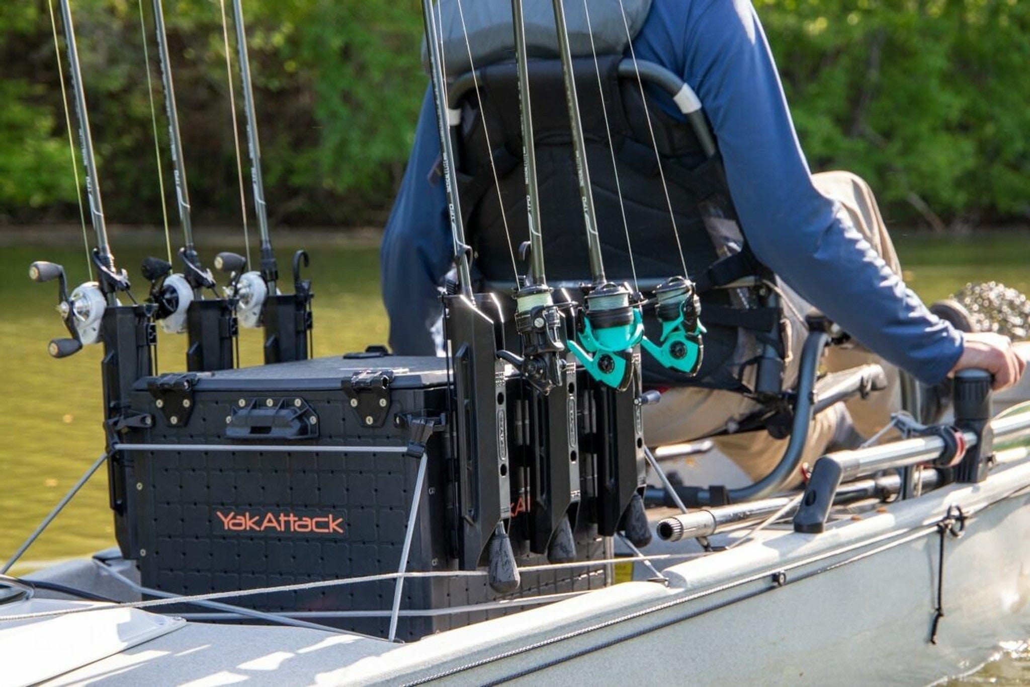 best kayak fishing tackle box BlackPak Pro Kayak Fishing Crate, Battleship Grey / 13 x 13 in