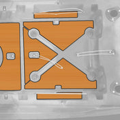 Yellowfin 120 Premium Deck Padding, Accessories, Vibe Kayaks, Black at Festive Water Paddlesports