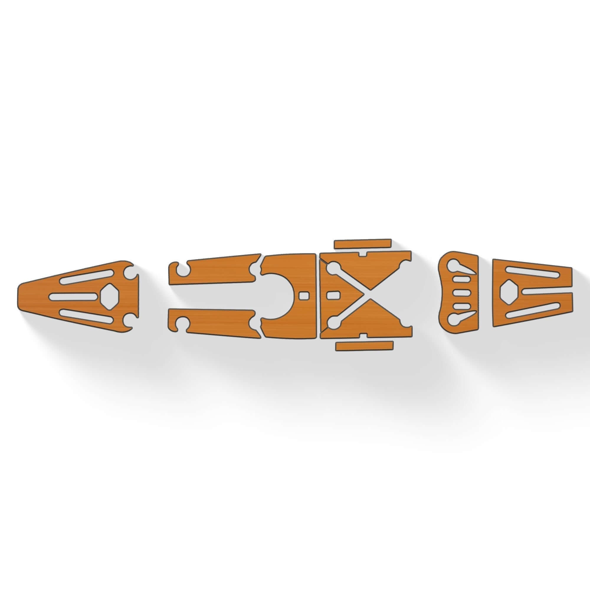 Yellowfin 120 Premium Deck Padding, Accessories, Vibe Kayaks, Teak at Festive Water Paddlesports