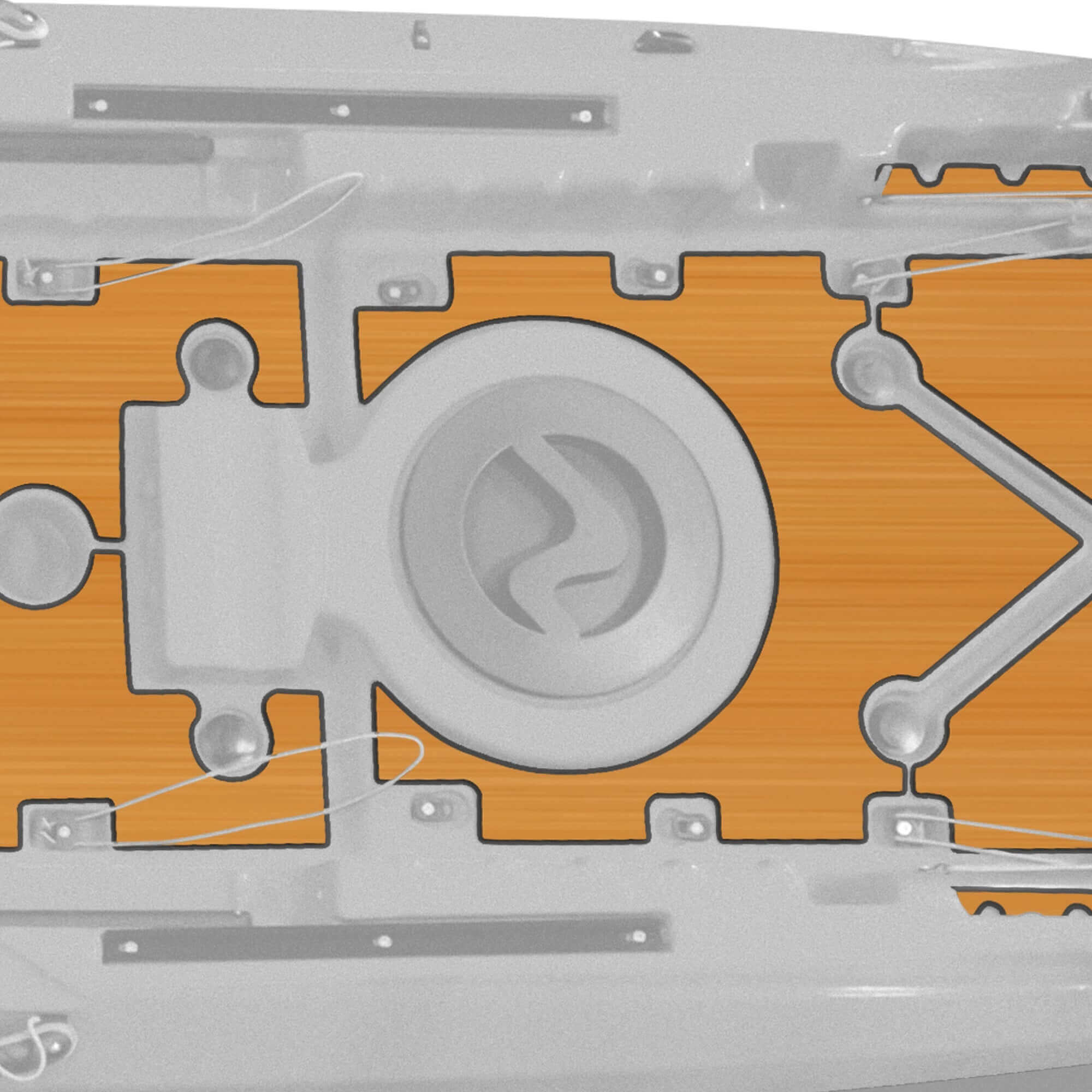 Yellowfin 130T Premium Deck Padding, Accessories, Vibe Kayaks, Black at Festive Water Paddlesports