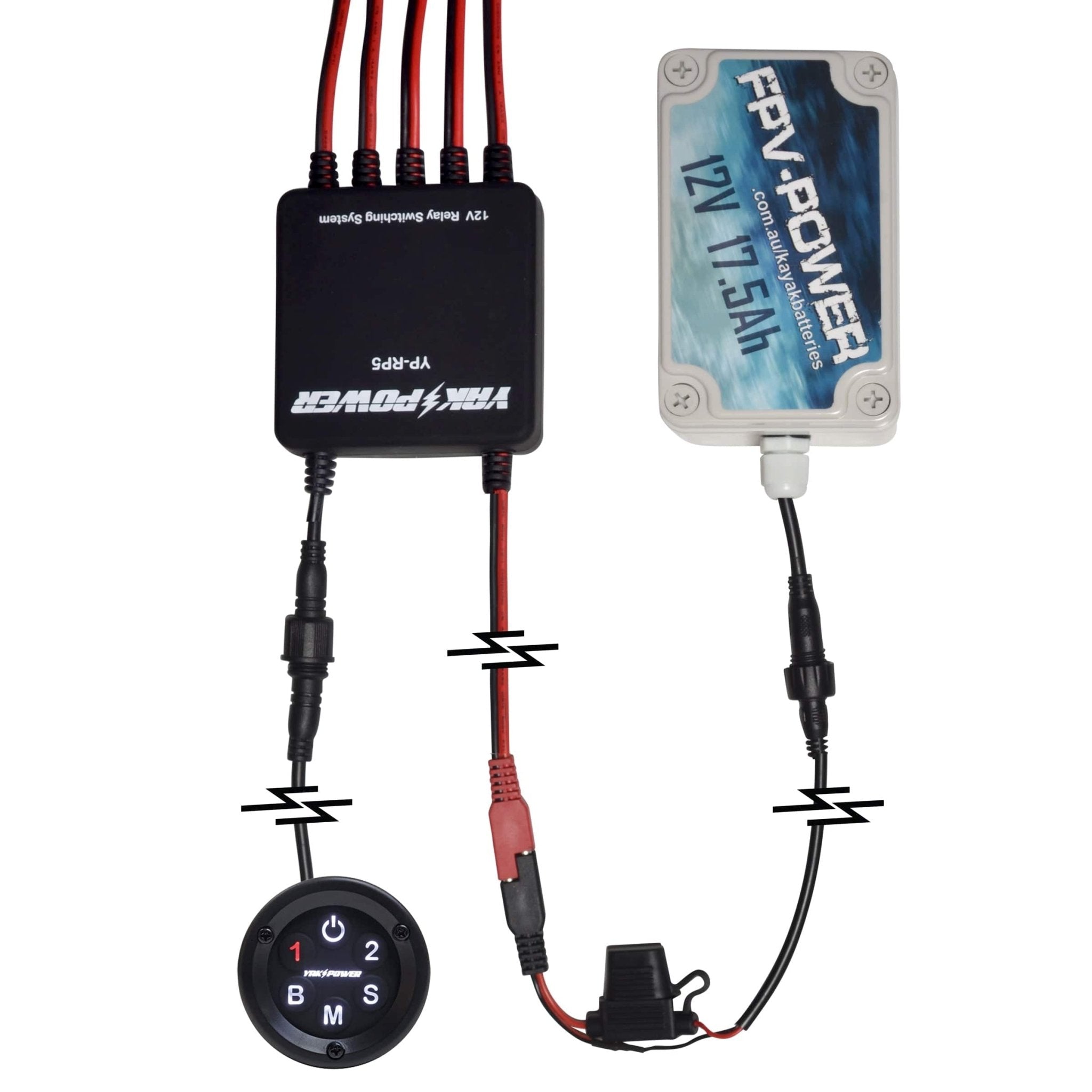 YP - BTP12FPV 12” Battery Terminal Connector with SAE to FPV Battery Connector, , Yak Power, , , at Festive Water Paddlesports