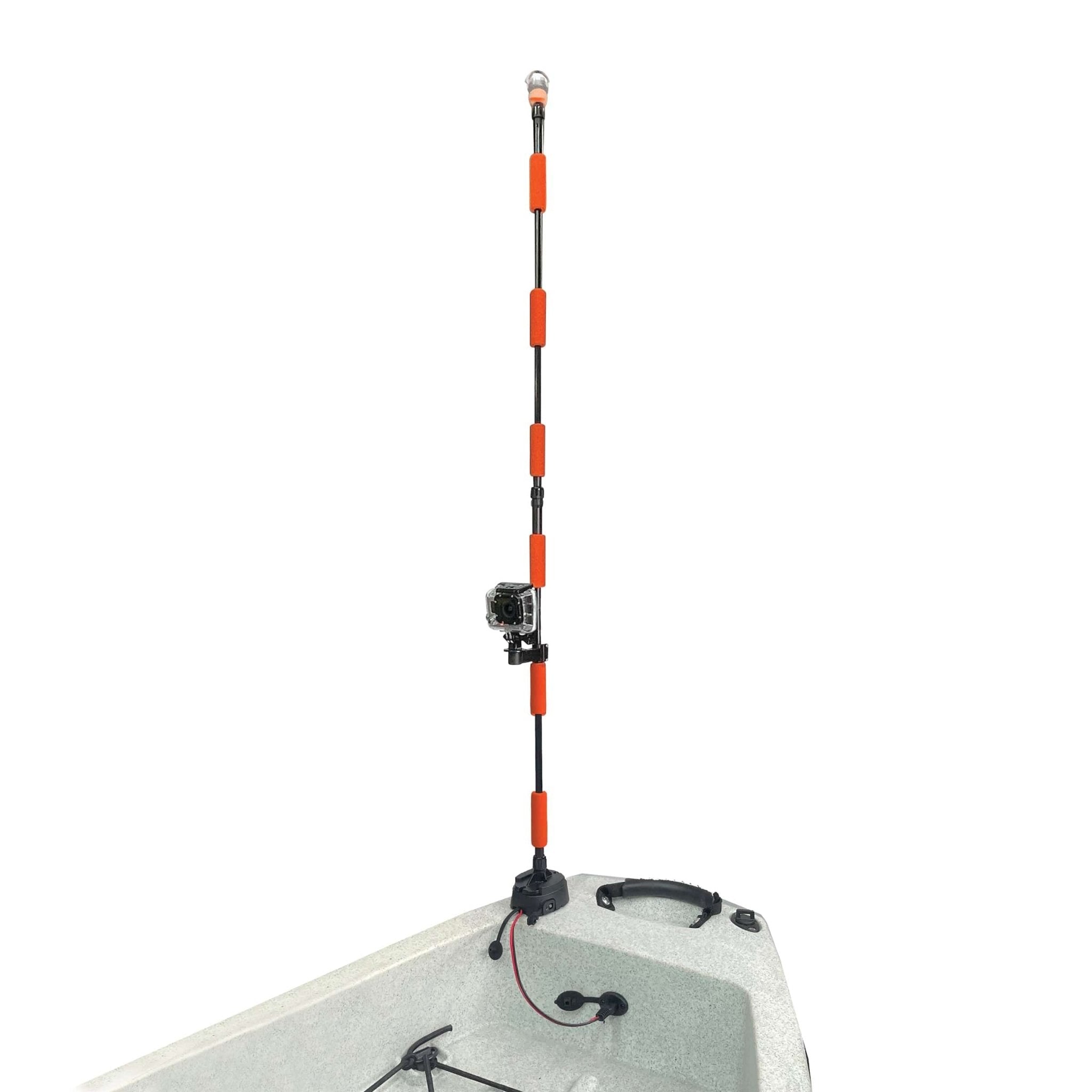 YP - LR360 - PRO Lightning Rod - NEW & IMPROVED Threaded Power Connectors - Extendable Powered 360 Degree Safety Light, Flag, and Optional Accessory Mount, Electronics, Yak Power, , , at Festive Water Paddlesports