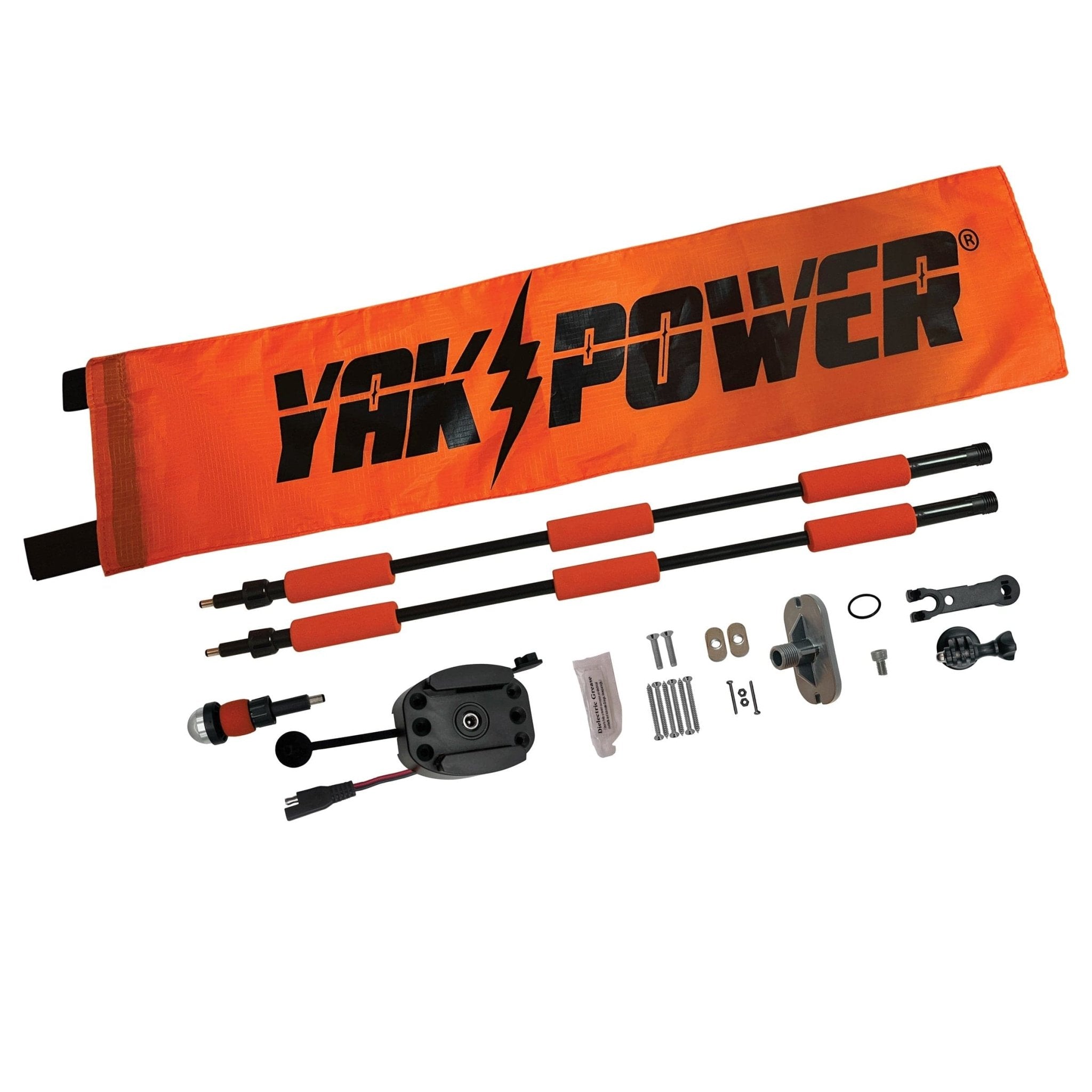 YP - LR360 - PRO Lightning Rod - NEW & IMPROVED Threaded Power Connectors - Extendable Powered 360 Degree Safety Light, Flag, and Optional Accessory Mount, Electronics, Yak Power, , , at Festive Water Paddlesports