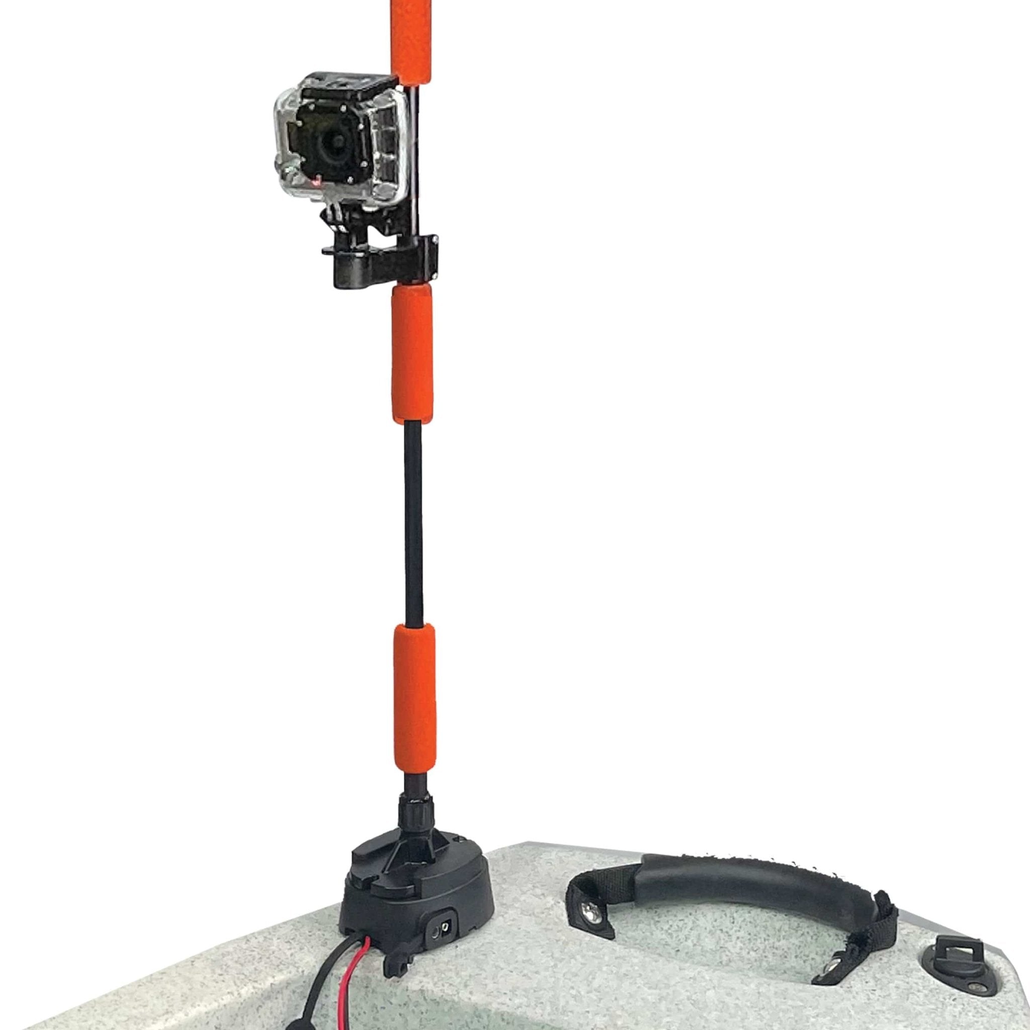 YP - LR360 - PRO Lightning Rod - NEW & IMPROVED Threaded Power Connectors - Extendable Powered 360 Degree Safety Light, Flag, and Optional Accessory Mount, Electronics, Yak Power, , , at Festive Water Paddlesports