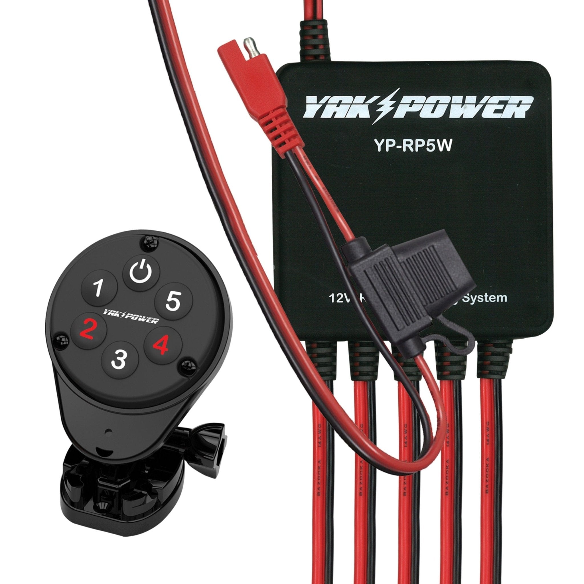 YP - RP5W - OR Five Circuit Wireless Digital Switching System with Steering Wheel Control, Electronics, Yak Power, , , at Festive Water Paddlesports