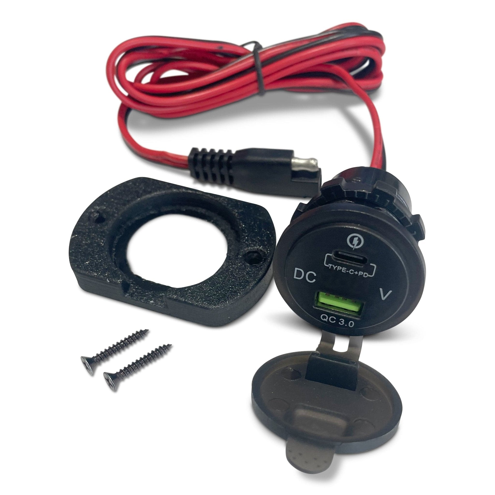 YP - UMP48 | Dual USB - C and USB QC3.0 Fast Charging Port with Voltmeter, , Yak Power, , , at Festive Water Paddlesports