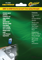 YP - USB2 SAE to USB 3amp Charging Dongle, , Yak Power, , , at Festive Water Paddlesports