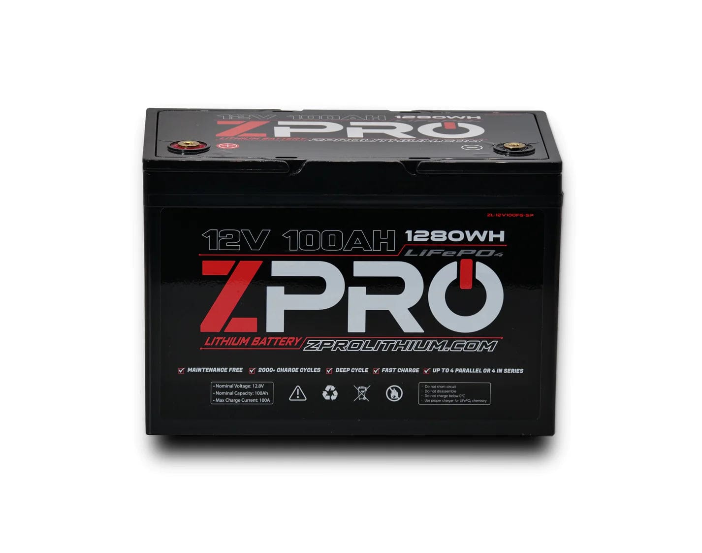 ZPro 12v 100ah Lithium Battery, Battery, ZPro, , , at Festive Water Paddlesports