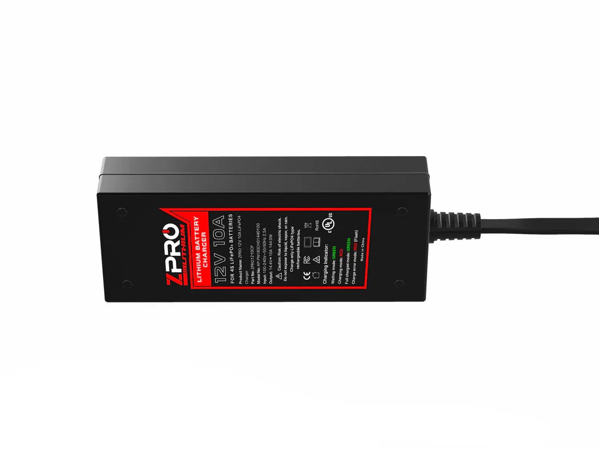 ZPro 12V 10A Lithium Battery Charger, Lithium Battery, ZPro, , , at Festive Water Paddlesports