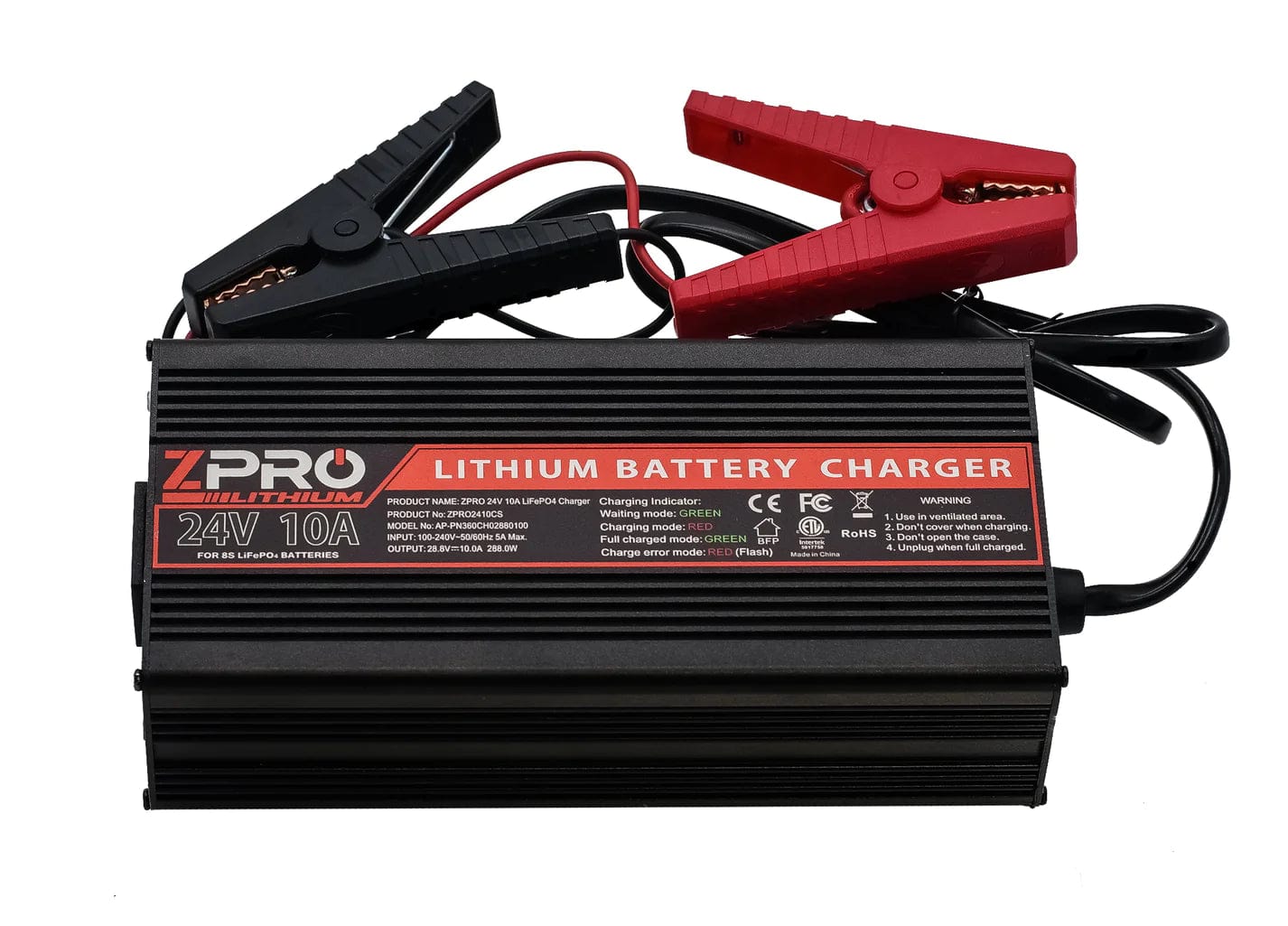 ZPro 24v 10a Lithium Battery Charger, Battery, ZPro, , , at Festive Water Paddlesports