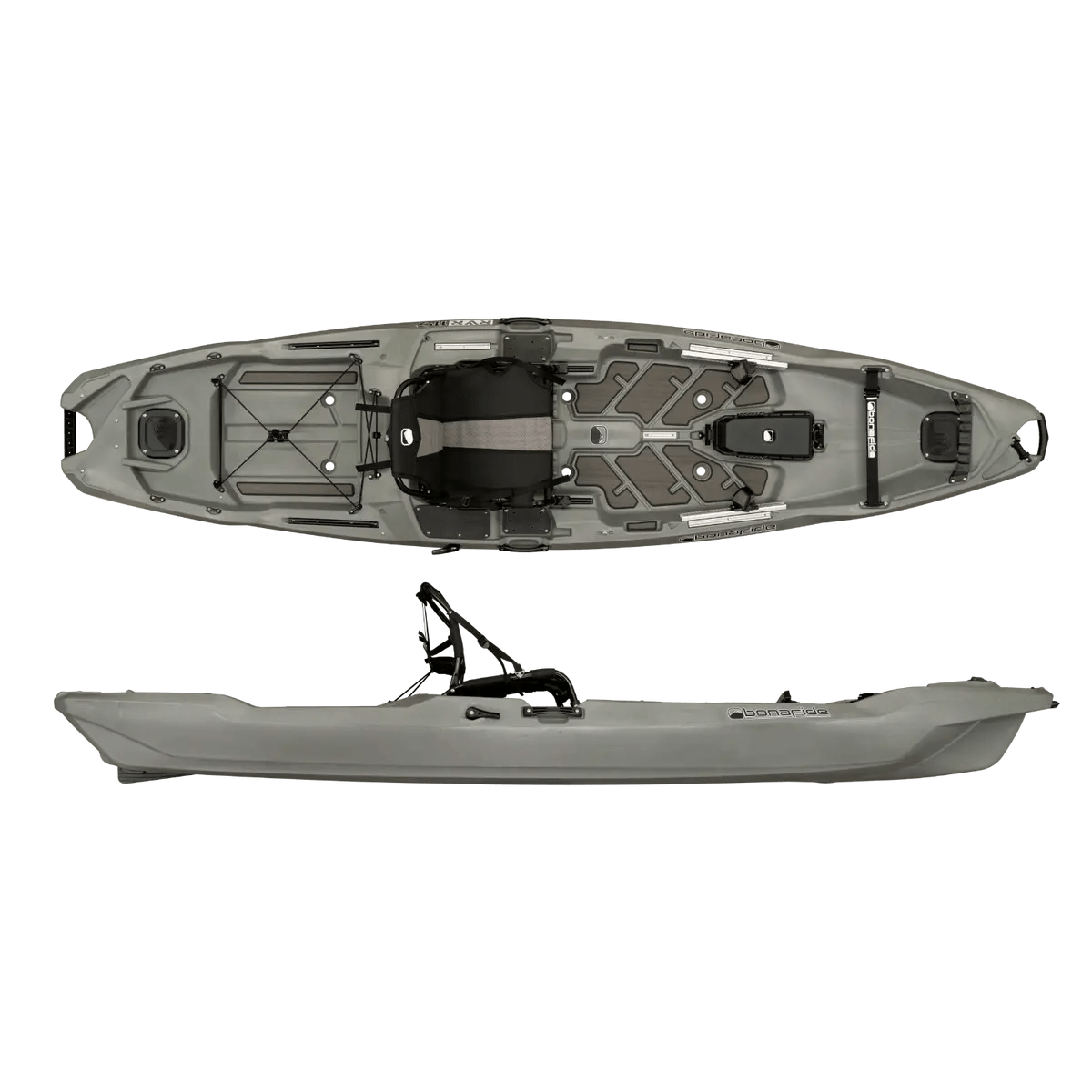 Bonafide RVR119 River Fishing Kayak, Fishing Kayak, Bonafide, Top Gun Grey, , at Festive Water Paddlesports