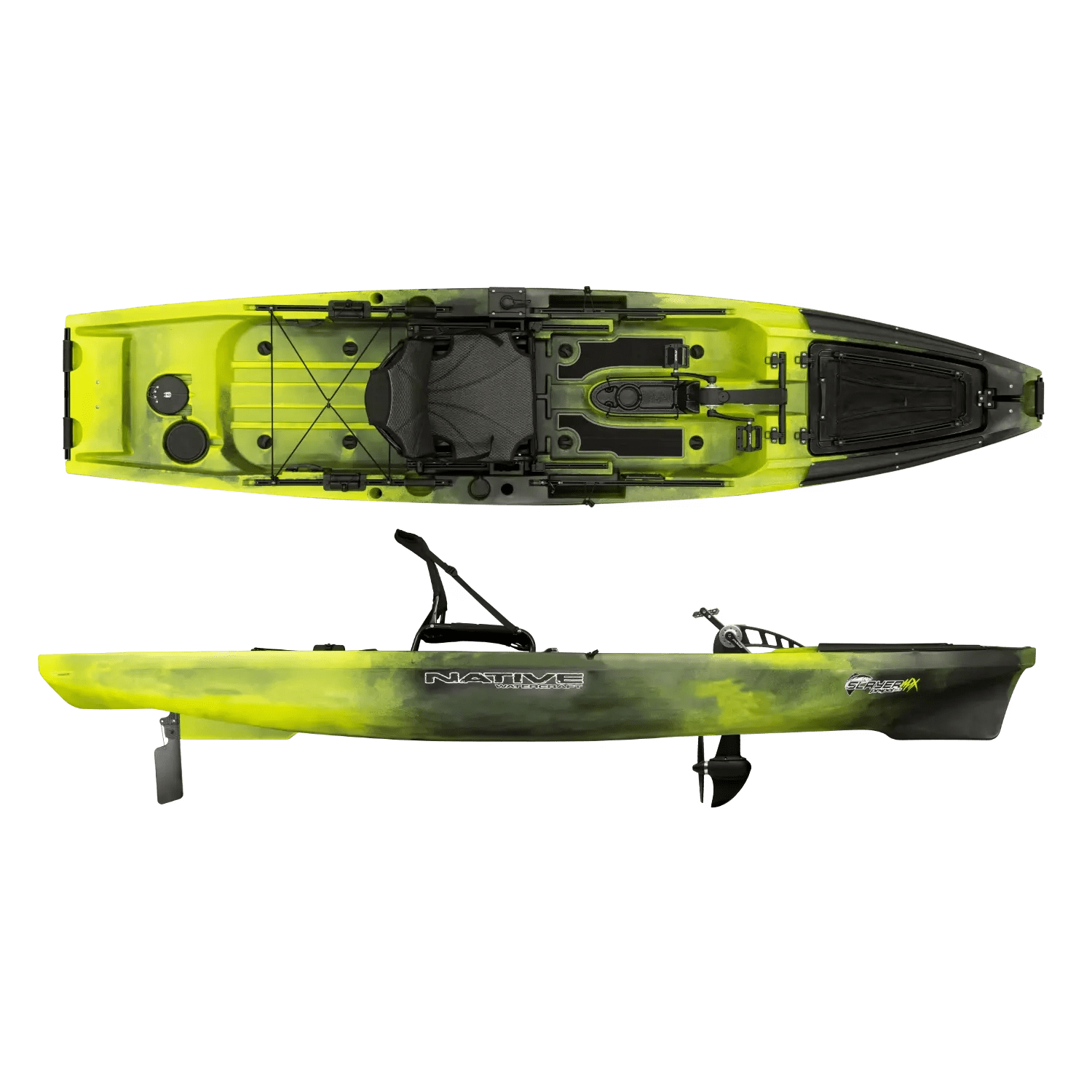 Native Slayer Propel Max 12.5 Pedal Kayak, Fishing Kayak, Native Watercraft, Gator Green, , at Festive Water Paddlesports
