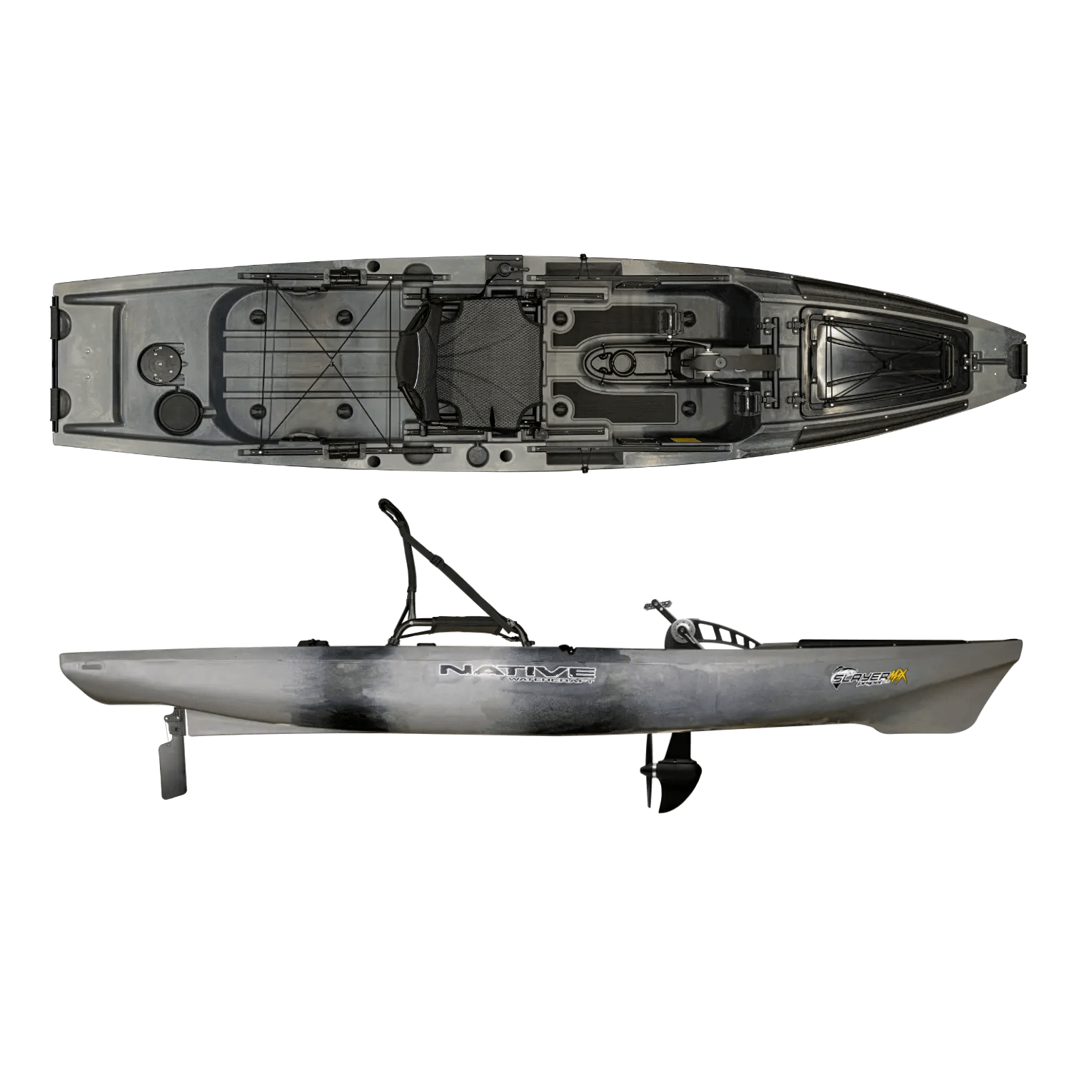 Native Slayer Propel Max 12.5 Pedal Kayak, Fishing Kayak, Native Watercraft, Grey Goose, , at Festive Water Paddlesports