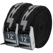 NRS 1" Heavy Duty Tie - Down Straps Pair, Straps, NRS, Black, 12', at Festive Water Paddlesports