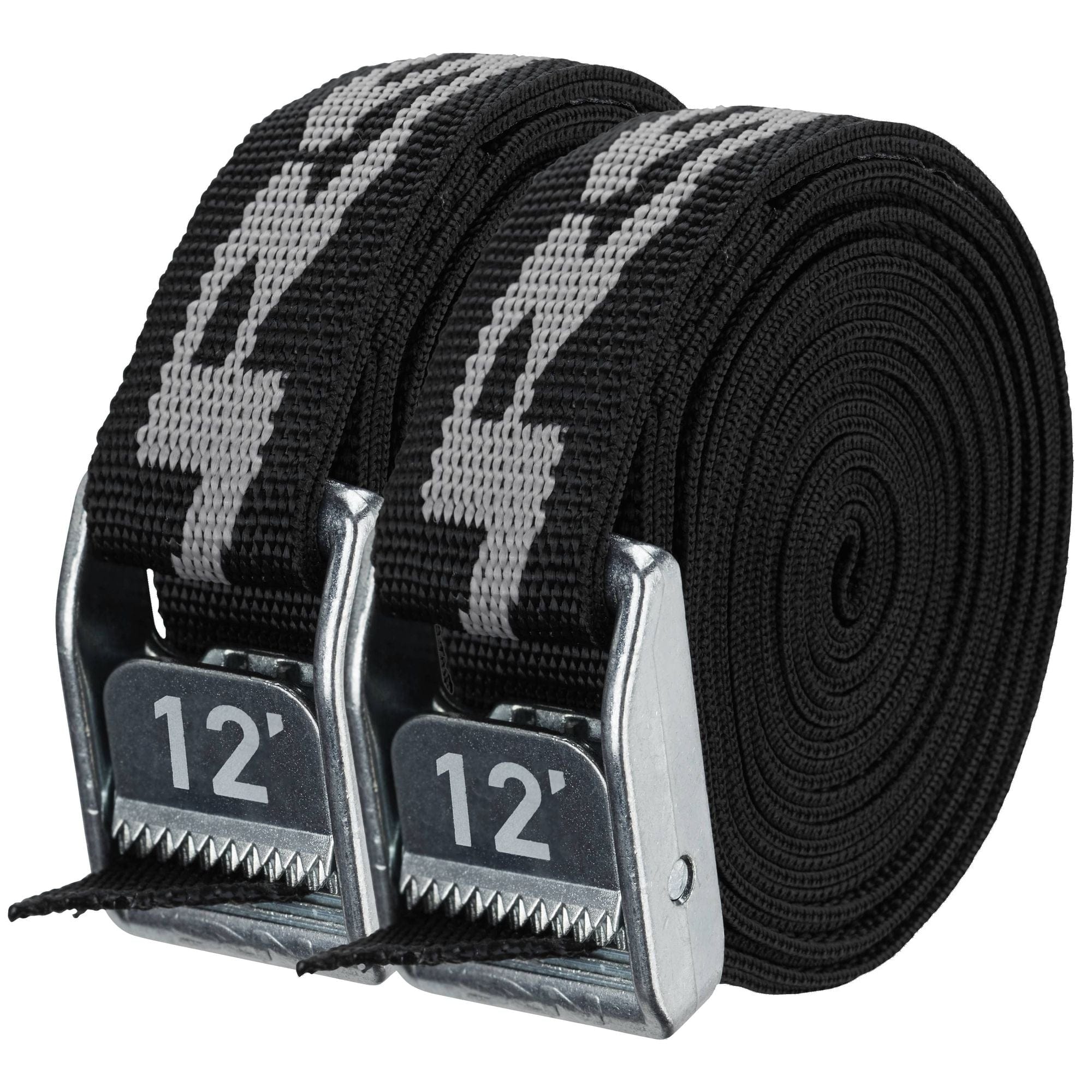 NRS 1" Heavy Duty Tie - Down Straps Pair, Straps, NRS, Black, 12', at Festive Water Paddlesports