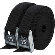 NRS 1" Heavy Duty Tie - Down Straps Pair, Straps, NRS, Black, 15', at Festive Water Paddlesports